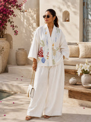 Coral Whisper – Ivory Resort Co-Ord Set