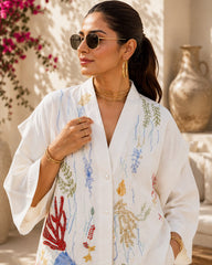 Coral Whisper – Ivory Resort Co-Ord Set